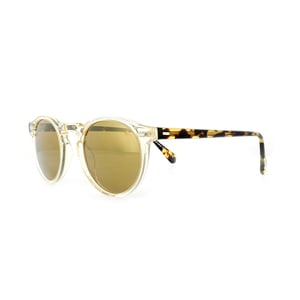 Oliver Peoples Sunglasses Gregory Peck 5217 1485W4 Honey Dark Brown Gold Mirror