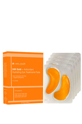 24K Gold + Antioxidant Återfuktande ögonbehandlingar Pads