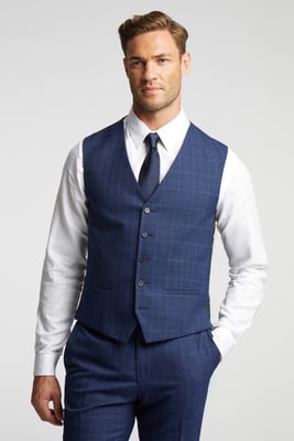 Slim Fit Soft Check Waistcoat