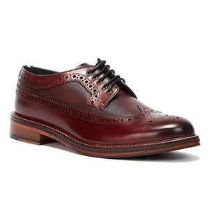 Ben Sherman Archie Brogue herenschoenen bordeauxrood