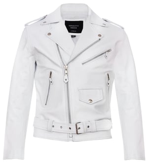 Leather Brando Biker Rock Motorcycle Hide Jacket