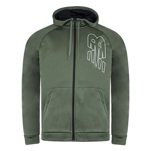 New Balance Långärmad Grön Zip Tenacity Fleece Träningsjacka för herrar MJ13020 NSE