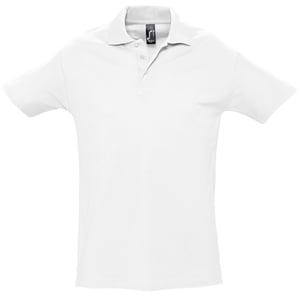 SOLS Mens Spring II Short Sleeve Heavyweight Polo Shirt (White)