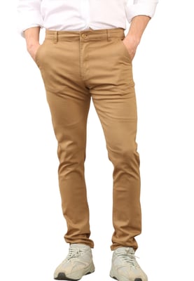 MYT Heren Slim Fit Chino in Tan