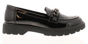 Apache Womens Shoes Work School Kilburn Slip On black patent