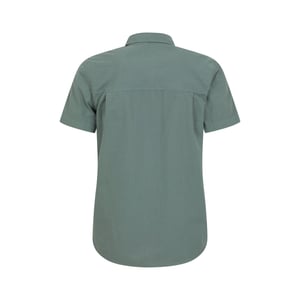 Mountain Warehouse Heren Kokosnoot Slub Overhemd met Korte Mouwen (Groen)