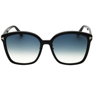 Tom Ford Smoke Gradient Lens Glanzend zwarte zonnebril