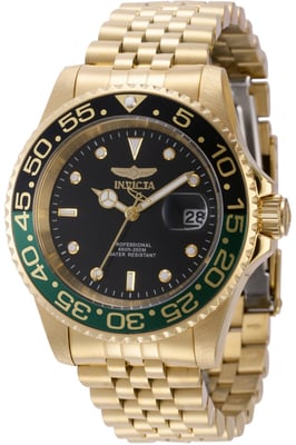 Invicta Pro Diver 44526 Heren Horloge - Quartz Uurwerk - Roestvrij Staal met zwarte Wijzerplaat - 40mm