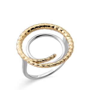 Orphelia Women's 925 Sterling Silver Ring - Silver/Gold ZR-7499