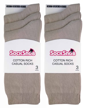 Sock Snob - 6 par enfärgade bomullsstrumpor för damer