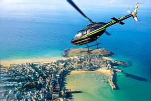 12 Mile Helicopter Flight with a Glass of Bubbly & Chocolates (eVoucher)