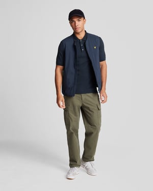 Lyle & Scott effen poloshirt marineblauw