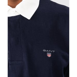 Gant Solid Heavy Rugger poloshirt voor heren, blauw