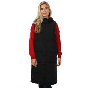 Only Alina lange bodywarmer voor dames, zwart