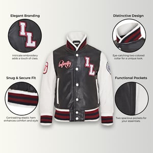 Letterman leren Varsity College bomberjack voor kinderen