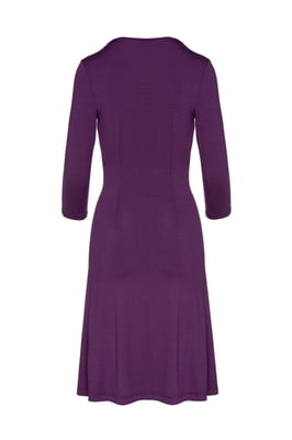Aubergine Faux Wrap Dress