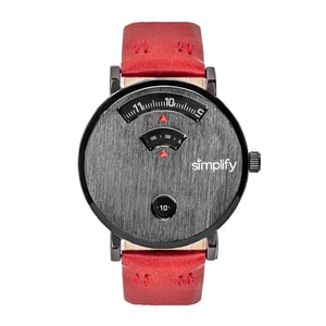 Vereenvoudig de 7000 lederen band horloge