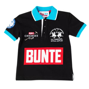 Boy's short-sleeved polo shirt with contrasting lapel collar 2KP049