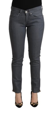 Levi's Dames Grijze Katoenen Lage Taille Skinny Denim Jeans
