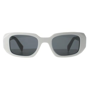 Prada Rectangle Womens Talc Dark Grey PR17WS