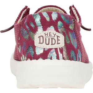 HEYDUDE Wendy Corduroy Leo Polyester Dam Burgundy Loafers