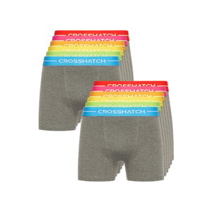Crosshatch Mens Astral Boxershorts (Förpackning med 12 st) (Charcoal Marl)
