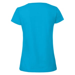 Fruit Of The Loom Vrouwen / Dames Ringgesponnen Premium T-Shirt (Azuurblauw)