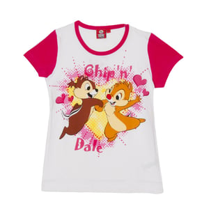 Meisjes-T-shirt met korte mouwen en ronde hals WD26120