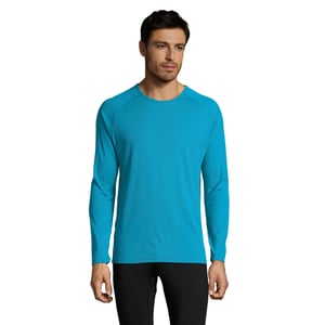 SOLS Heren Sport T-shirt met lange mouwen (Aqua)
