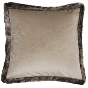 Paoletti Kiruna Velvet Faux Fur Trimmed Cushion Cover