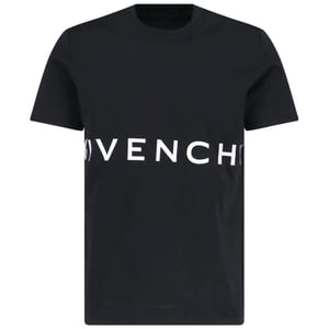 Oversized zwart T-shirt met Givenchy-geborduurd logo