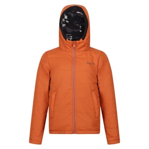 Regatta Kinder/Kinder Kyrell Camo Omkeerbaar Jasje (Gebrand Koper/Zwart)