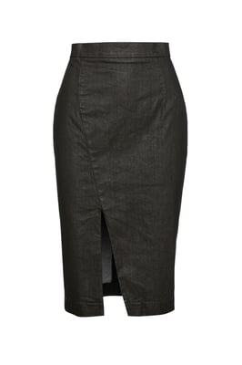 Dark Green Pencil Skirt by Conquista Fashion