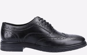 Hush Puppies Santiago Svarta Lädersnörskor För Män