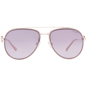Guess Aviator Womens Shiny Rose Gold Bordeaux Mirror GF0344
