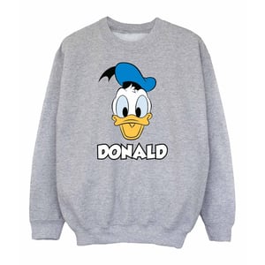 Disney Jongens Donald Duck Gezicht Sweatshirt (Sportgrijs)