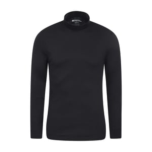 Mountain Warehouse Heren Meribel Schildpad Hals Base Layer Top (Zwart)