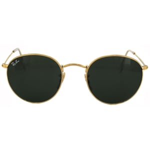 Ray-Ban Sunglasses Round Metal 3447 001 Gold Green 50mm