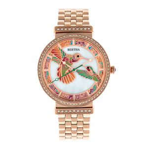 Bertha Emily parelmoer armbandhorloge