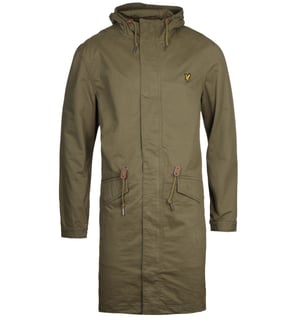 Lyle & Scott Lichen Green Fishtail Parka Jacket