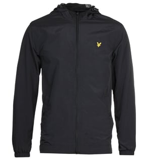 Lyle & Scott zwart jack met rits en capuchon