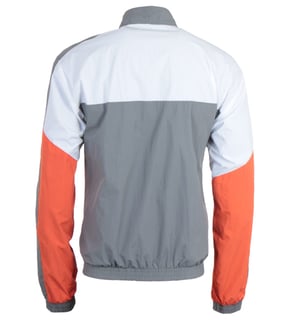Lyle & Scott Mid Grey Marl Multi Panel Track Jacket med genomgående dragkedja