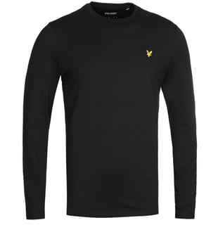 Lyle & Scott gitzwart T-shirt met lange mouwen