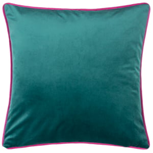 Kate Merritt Floral Collage Piped Velvet Feather Filled Cushion