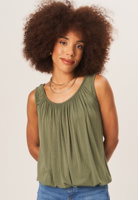 Rouse Neck Oversized Sleeveless Top