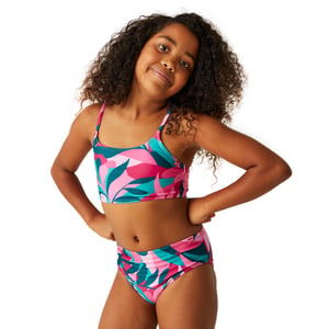 Regatta Meisjes Dakaria II Tropical Leaves Bikiniset (Tahoe Blauw)