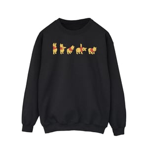 Disney Heren Winnie De Poeh Stretching Sweatshirt (Zwart)