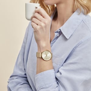 Michael Kors MK4339 Pyper Quartz Crystal Gold Dial Women's Watch