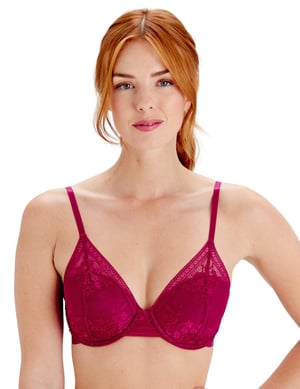 Botanical Lace High Apex Bra - Fuchsia