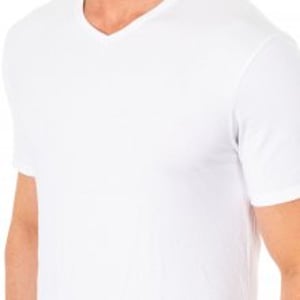 Kortärmad V-ringad t-shirt för män A0DGO. Bekväm och avslappnad stil.